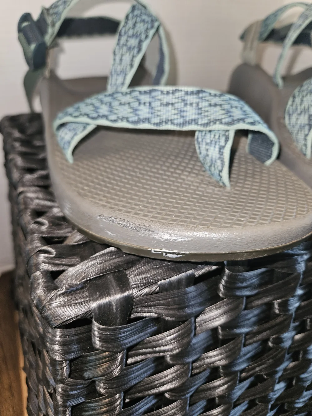 Chaco Men's Teal & Gray Strappy Outdoor Sandals